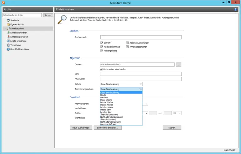 netyard Mailstore E-Mail Archivierung